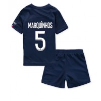 Paris Saint-Germain Marquinhos #5 Fußballbekleidung Heimtrikot Kinder 2022-23 Kurzarm (+ kurze hosen)